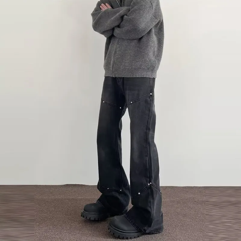MGXEK Jeans Unisex Black Gray-4