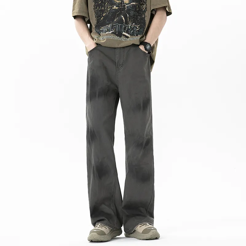 MGXEK Jeans Unisex Washed Dirty Gray-7