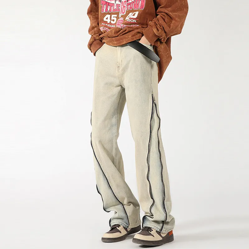 MGXEK Jeans Unisex Yellow Mud-2