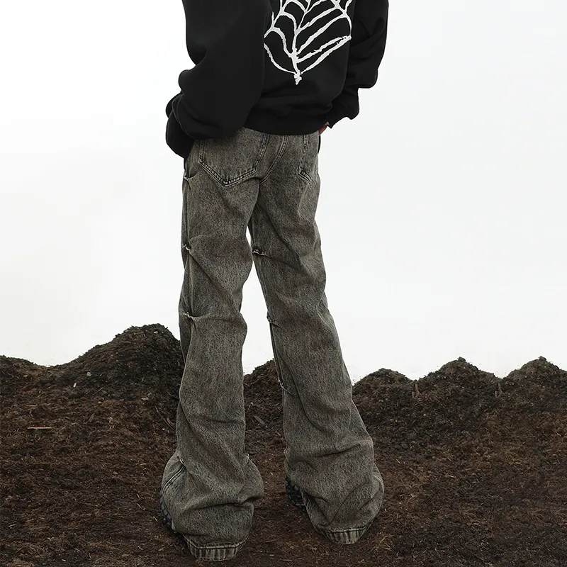 MGXEK Jeans Unisex Black Gray-4