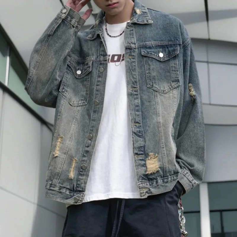 MGXEK Denim Jacket Unisex Black Gray-7