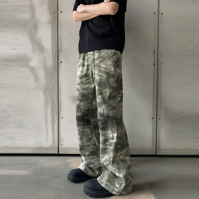 MGXEK Jeans Unisex Army Green-3