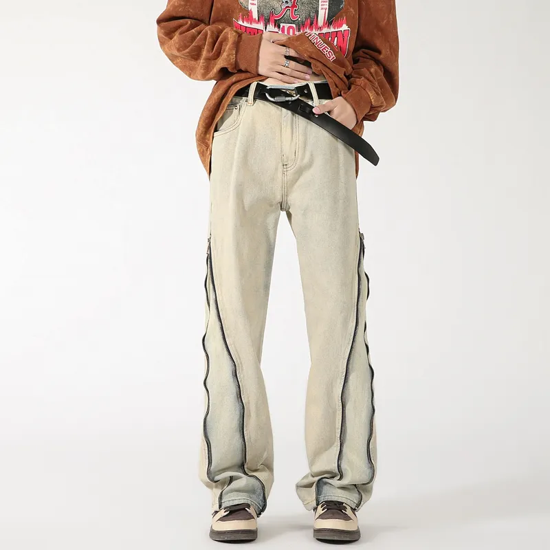 MGXEK Jeans Unisex Yellow Mud-3