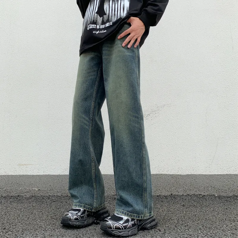 MGXEK Jeans Men Vintage Blue-2