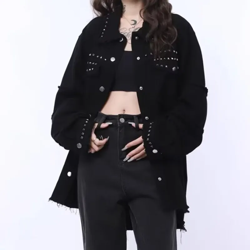 MGXEK Denim Jacket Unisex Black-4