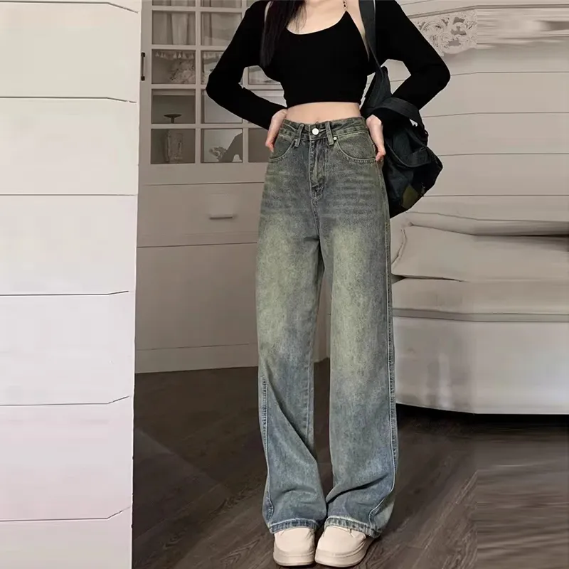 MGXEK Jeans Unisex Vintage Blue-2