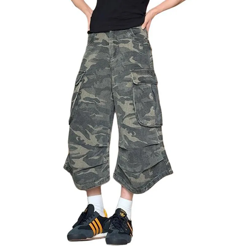 MGXEK Denim Shorts Unisex Camouflage-1