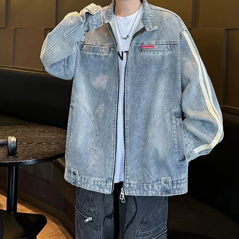 MGXEK Denim Jackets Unisex Blue-4