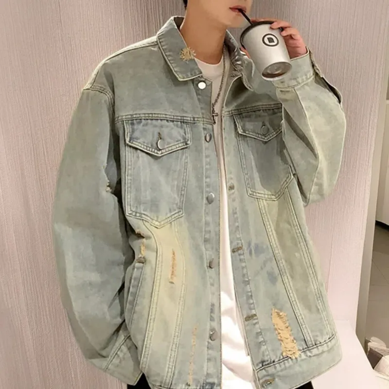 MGXEK Denim Jacket Unisex Black Gray-10
