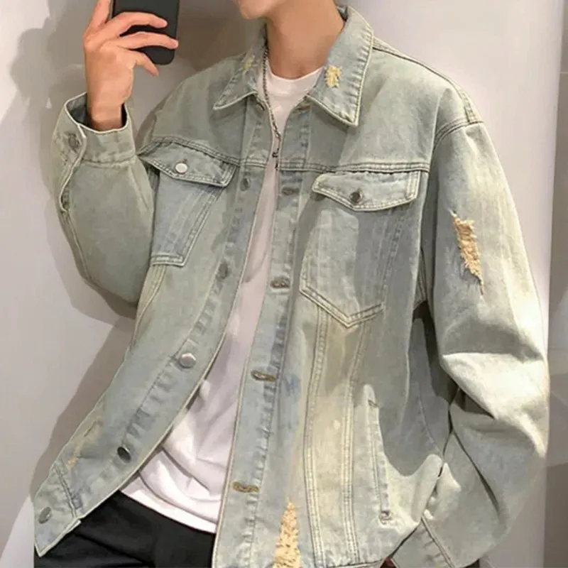 MGXEK Denim Jacket Unisex Black Gray-11