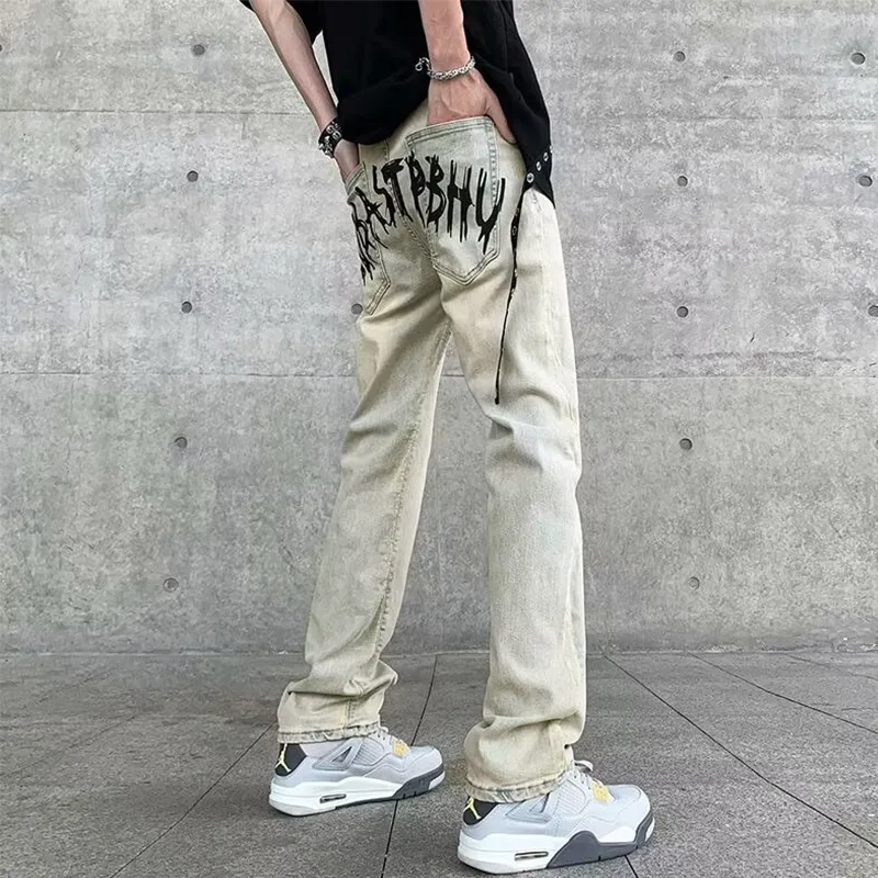 MGXEK Jeans Unisex Yellow Mud-3