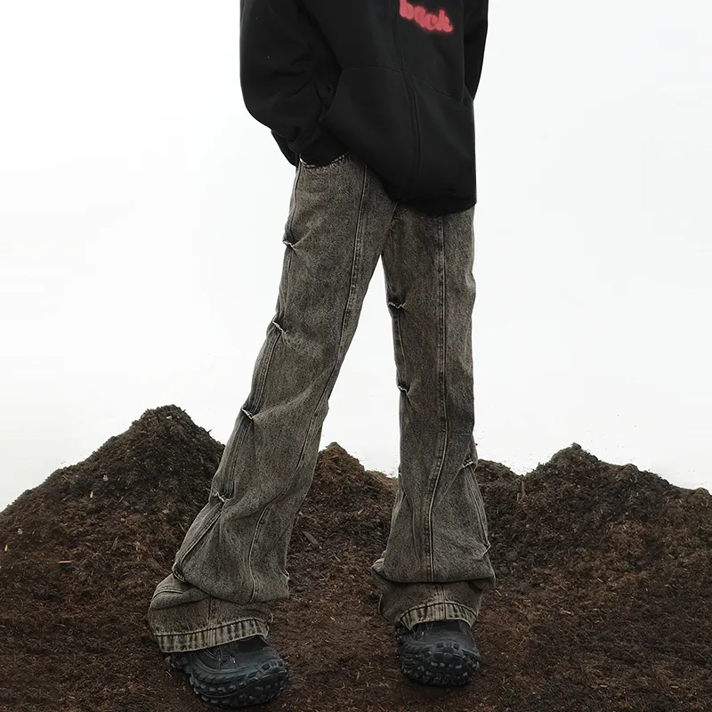 MGXEK Jeans Unisex Black Gray-5