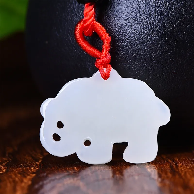 HUWEI Hetian Jade Necklaces White Jade Unisex-6