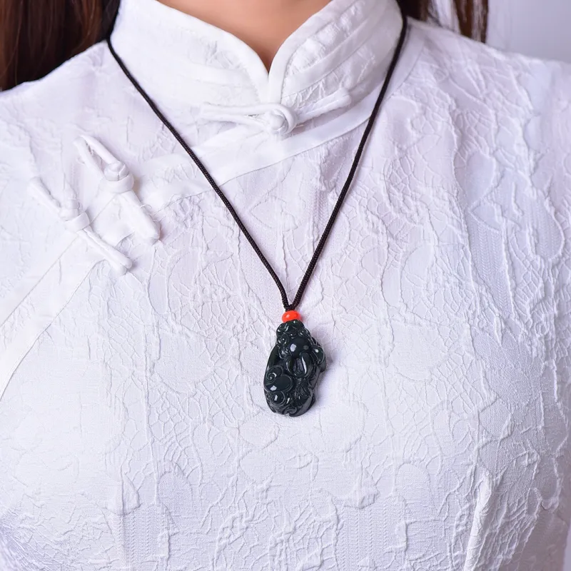 HUWEI Hetian Jade Necklaces Green Jade Unisex-1