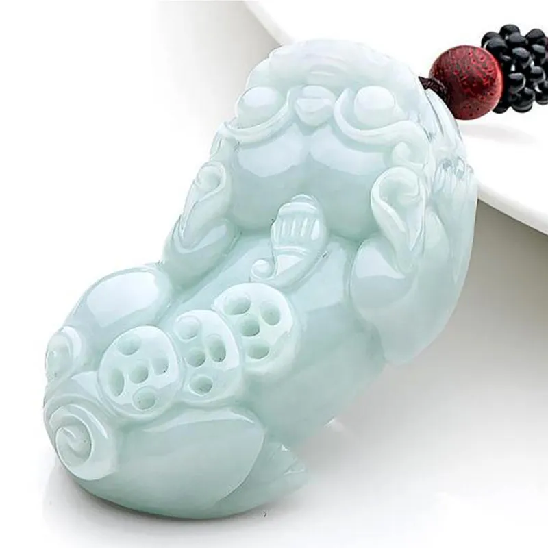 HUWEI Glutinous Jade Jadeite Necklaces Unisex-2