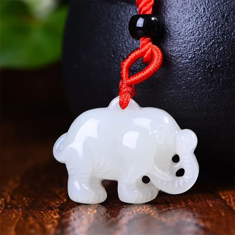 HUWEI Hetian Jade Necklaces White Jade Unisex-2