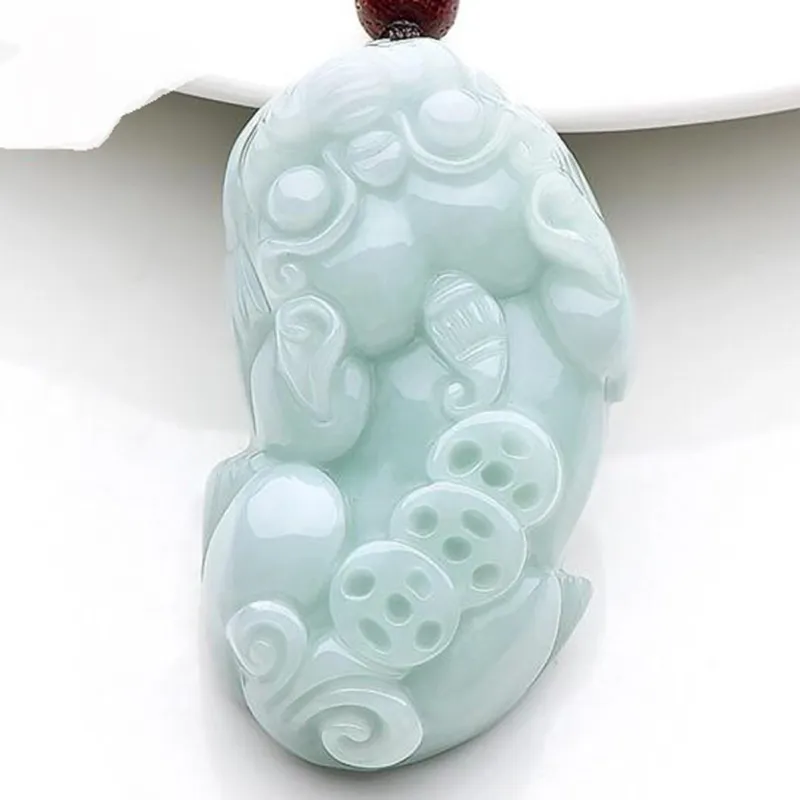 HUWEI Glutinous Jade Jadeite Necklaces Unisex-1