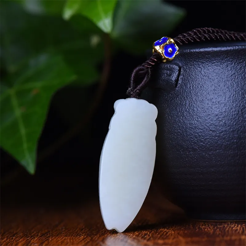 HUWEI Hetian Jade Necklaces White Jade Unisex-6