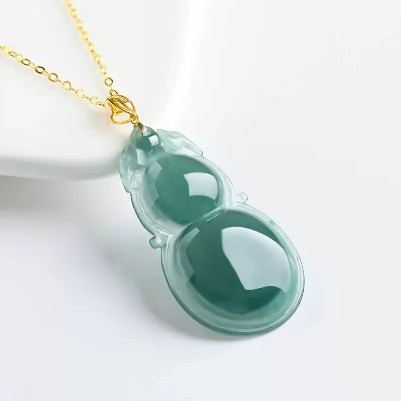 HUWEI Glutinous Jade Jadeite Necklaces Women's-4