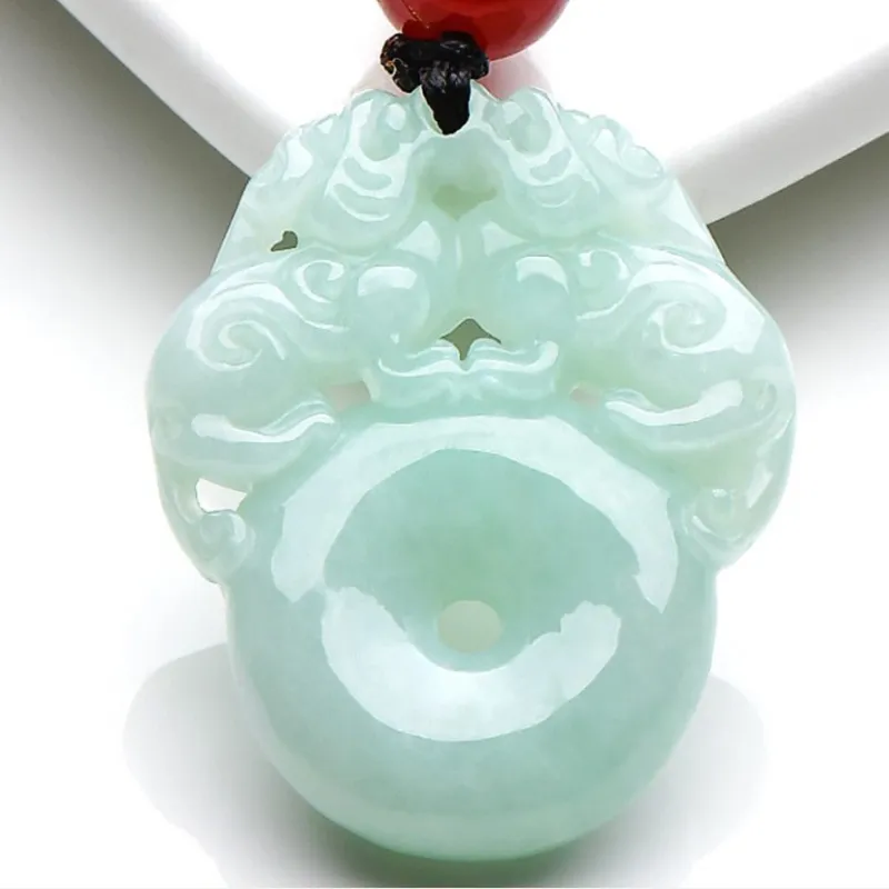 HUWEI Glutinous Jade Jadeite Necklaces Unisex-6