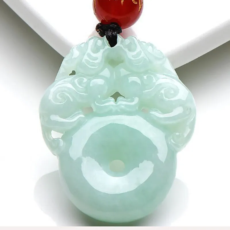 HUWEI Glutinous Jade Jadeite Necklaces Unisex-2