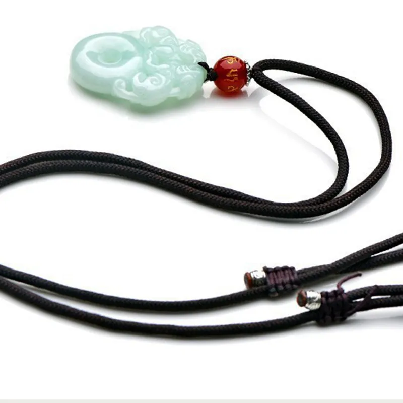 HUWEI Glutinous Jade Jadeite Necklaces Unisex-3