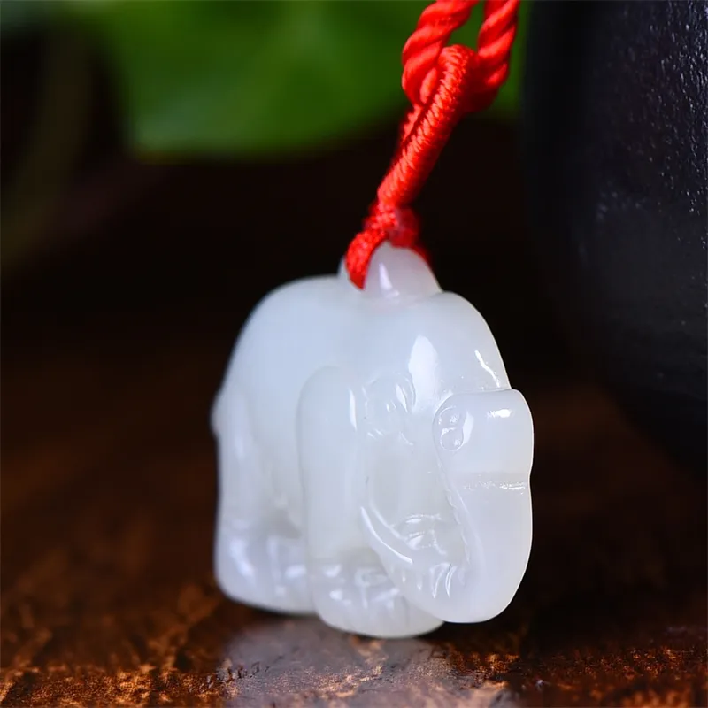 HUWEI Hetian Jade Necklaces White Jade Unisex-4