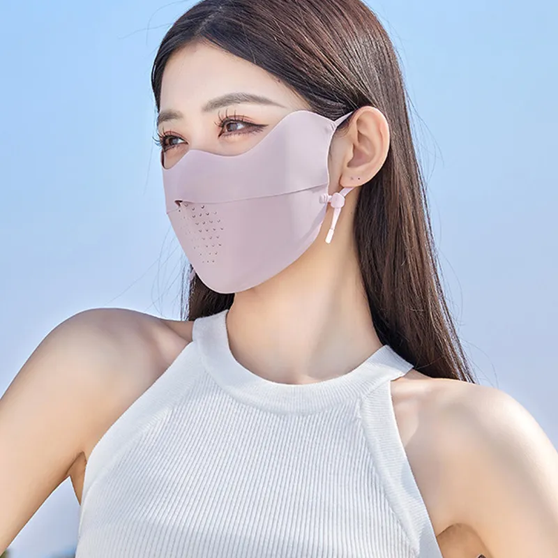 ANWUYU Breathable Ice Silk Thin Sun Protection Face Mask Unisex-40