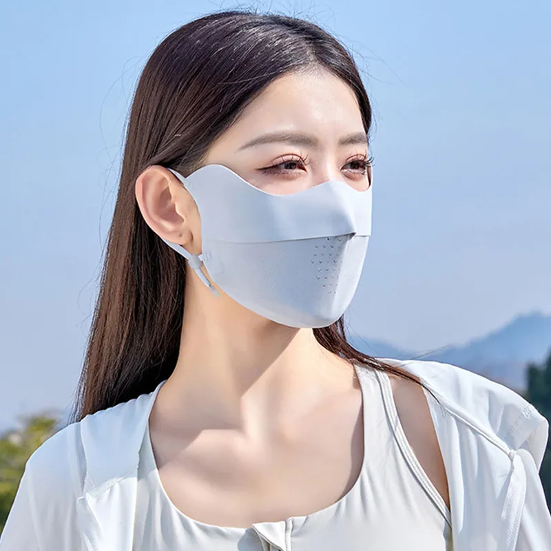 ANWUYU Breathable Ice Silk Thin Sun Protection Face Mask Unisex-33