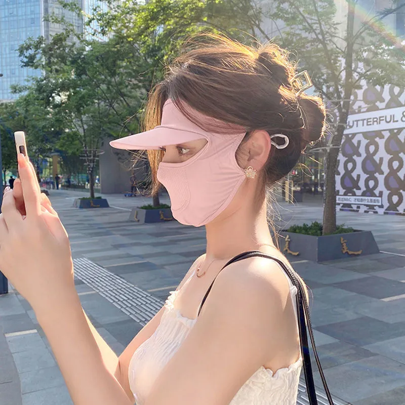 ANWUYU Cooling Sensation Silky Fabric Sun Protection Masks Women's-11