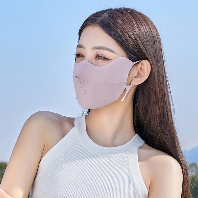 ANWUYU Breathable Ice Silk Thin Sun Protection Face Mask Unisex-18