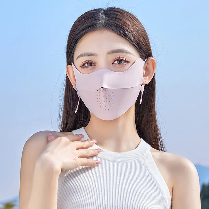 ANWUYU Breathable Ice Silk Thin Sun Protection Face Mask Unisex-43