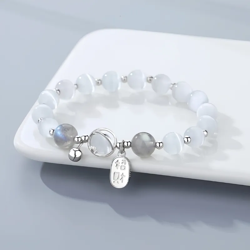 YUFANGCHUN Glass Cat Eye Bracelets Women's-3