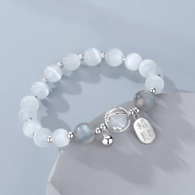 YUFANGCHUN Glass Cat Eye Bracelets Women's-4