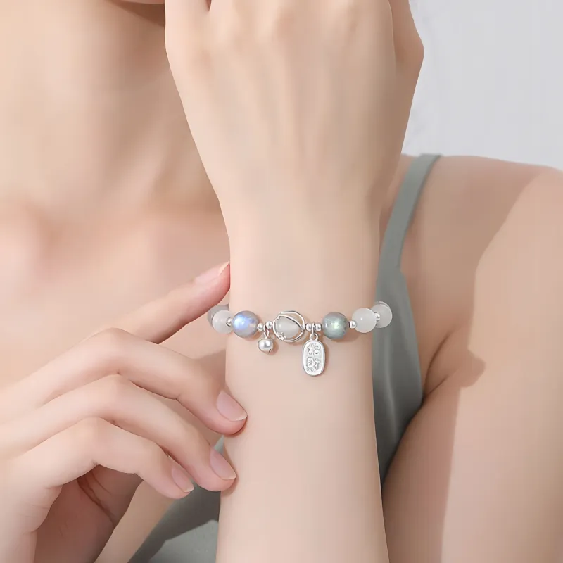 YUFANGCHUN Glass Cat Eye Bracelets Women's-2
