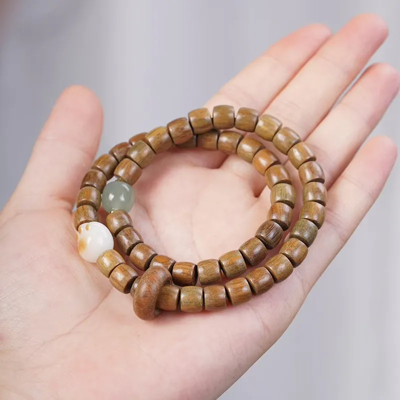 YUFANGCHUN Green Sandalwood Bracelets Unisex-1