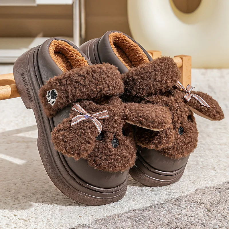 BASIC HOUSE Abrasion-Resistant Slip-Resistant Wrap-toe Slippers Women's-13