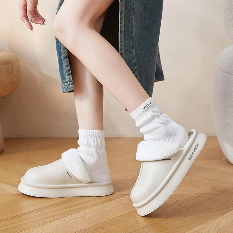 BASIC HOUSE EVA Abrasion-Resistant Slip-Resistant Wrap-toe Slippers Women's-2