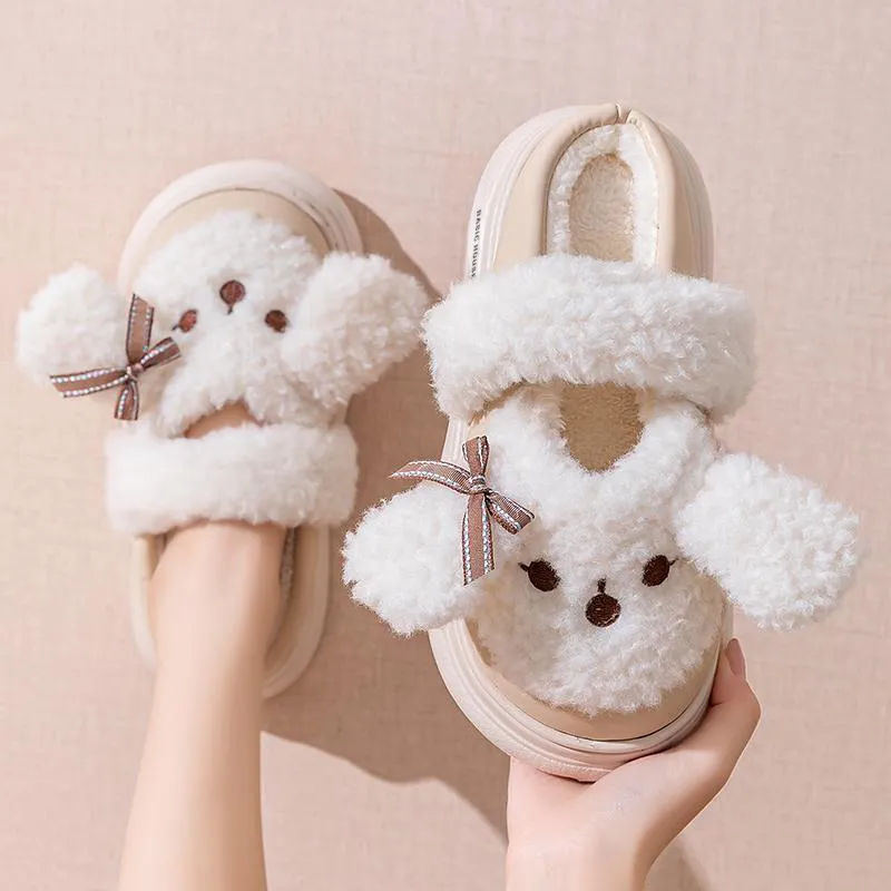 BASIC HOUSE Abrasion-Resistant Slip-Resistant Wrap-toe Slippers Women's-3