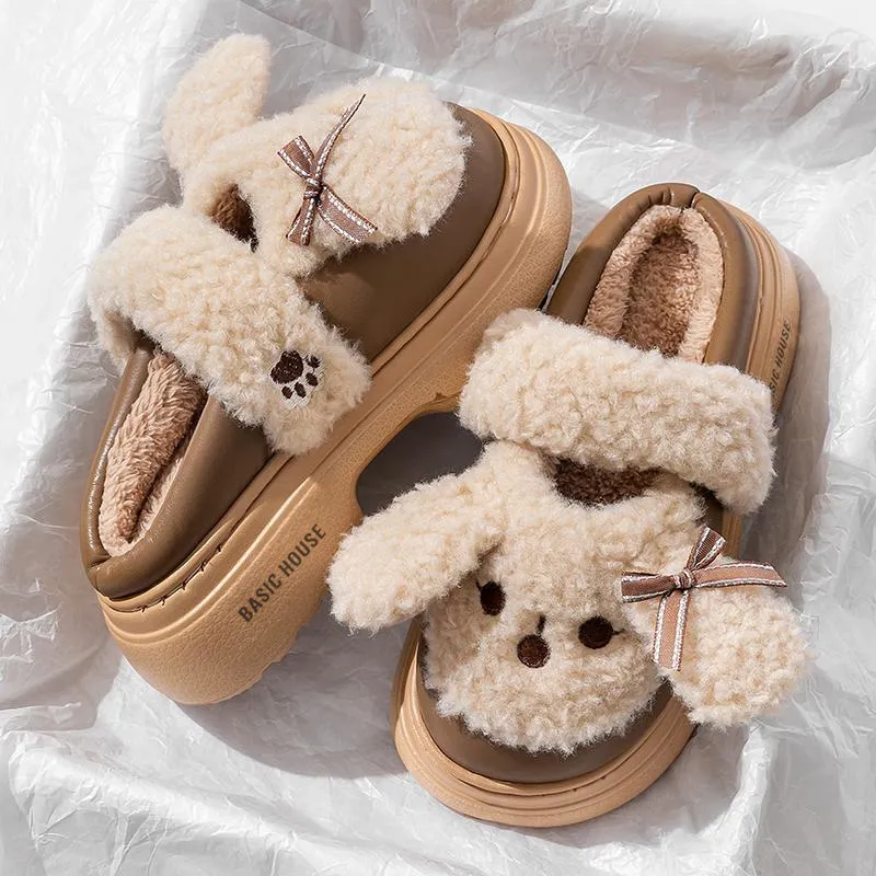 BASIC HOUSE Abrasion-Resistant Slip-Resistant Wrap-toe Slippers Women's-8