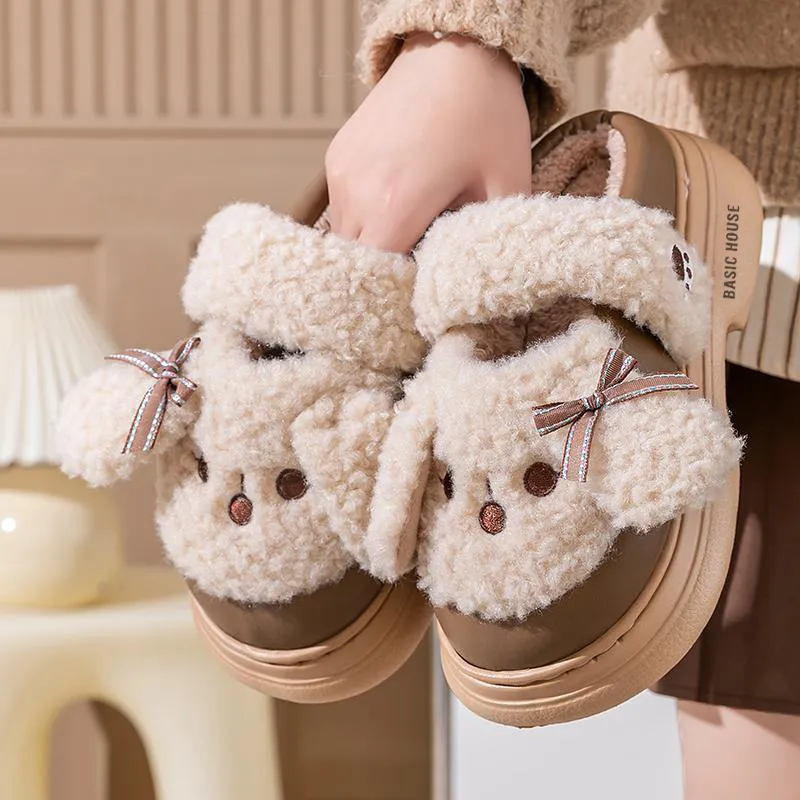 BASIC HOUSE Abrasion-Resistant Slip-Resistant Wrap-toe Slippers Women's-9