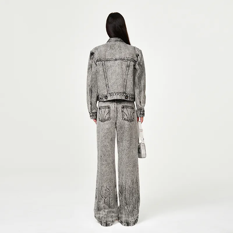 SMFK Denim Jacket Unisex Dusty Gray-7