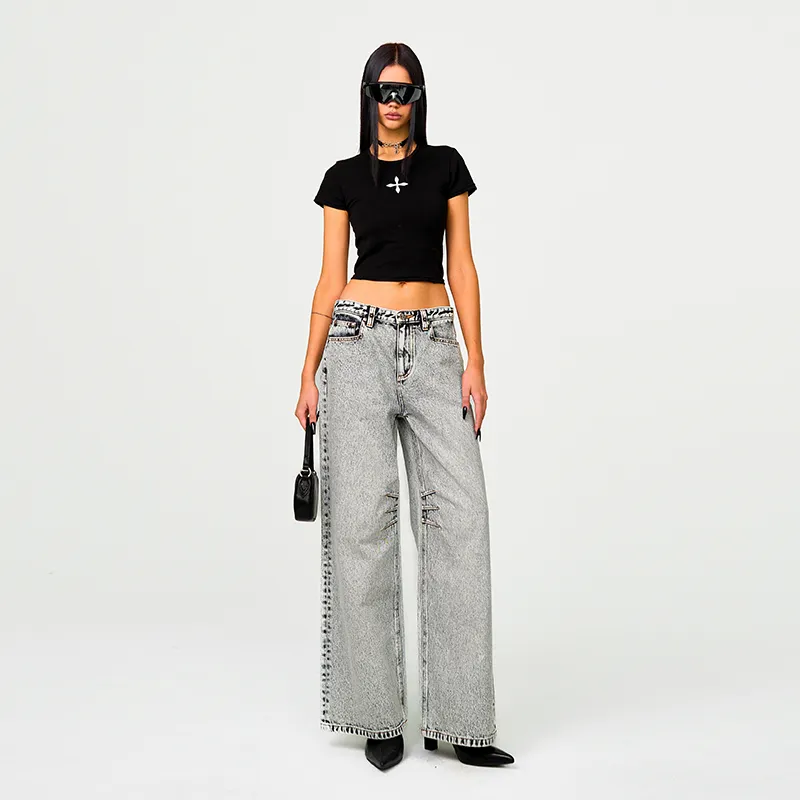 SMFK Jeans Unisex White Snowflake-5