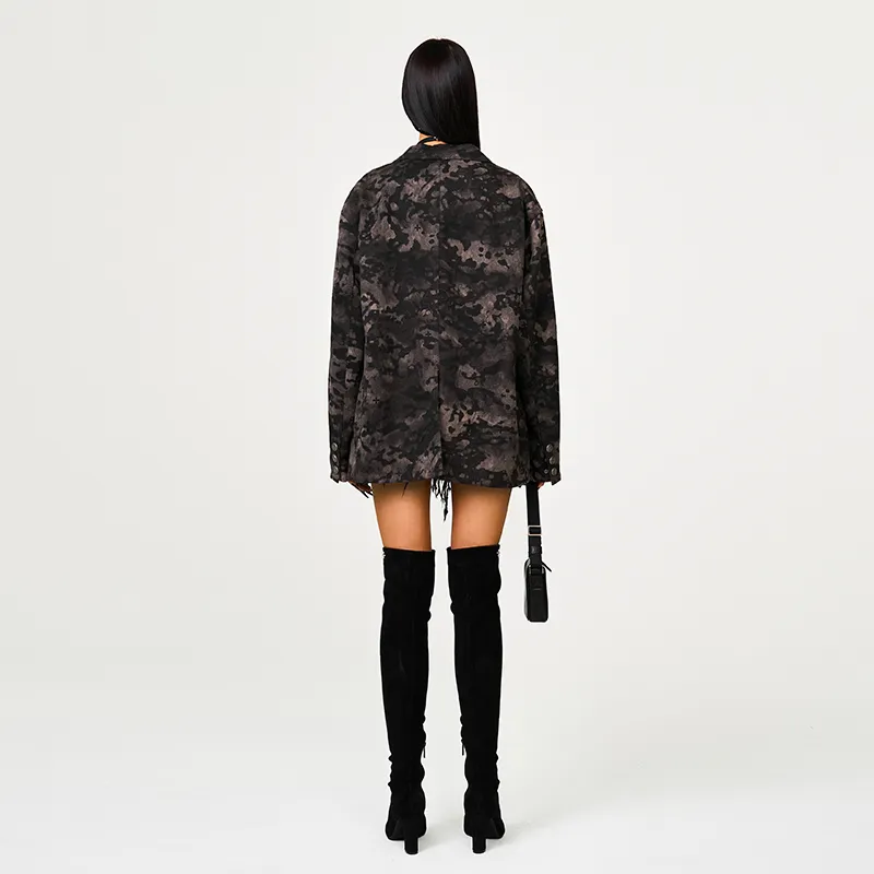 SMFK Business Suit Unisex Black Camouflage Garden-6