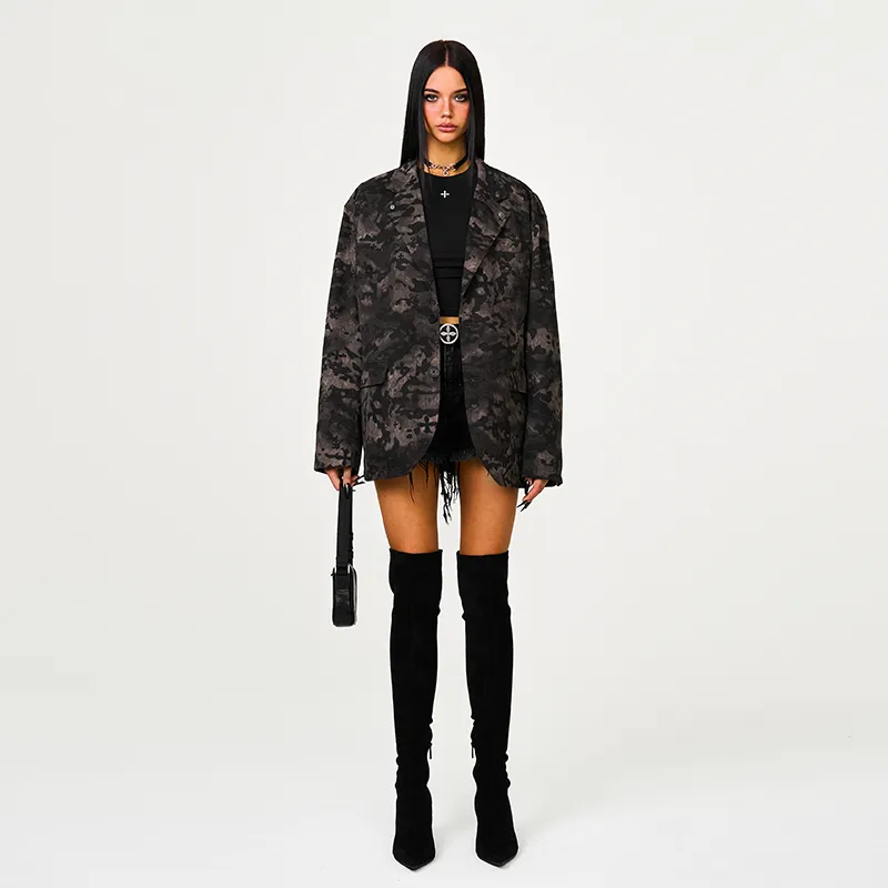 SMFK Business Suit Unisex Black Camouflage Garden-4