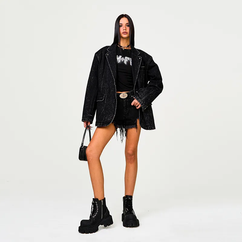 SMFK Business Suit Unisex Black Denim-4