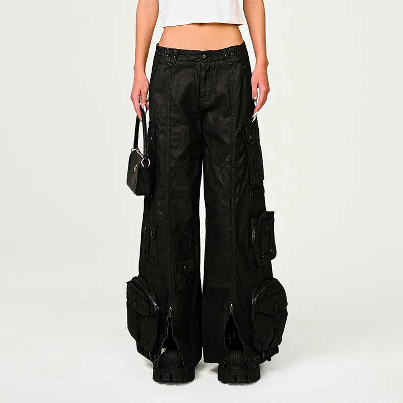 SMFK Cargo Pants Unisex Oil-Based Black-5