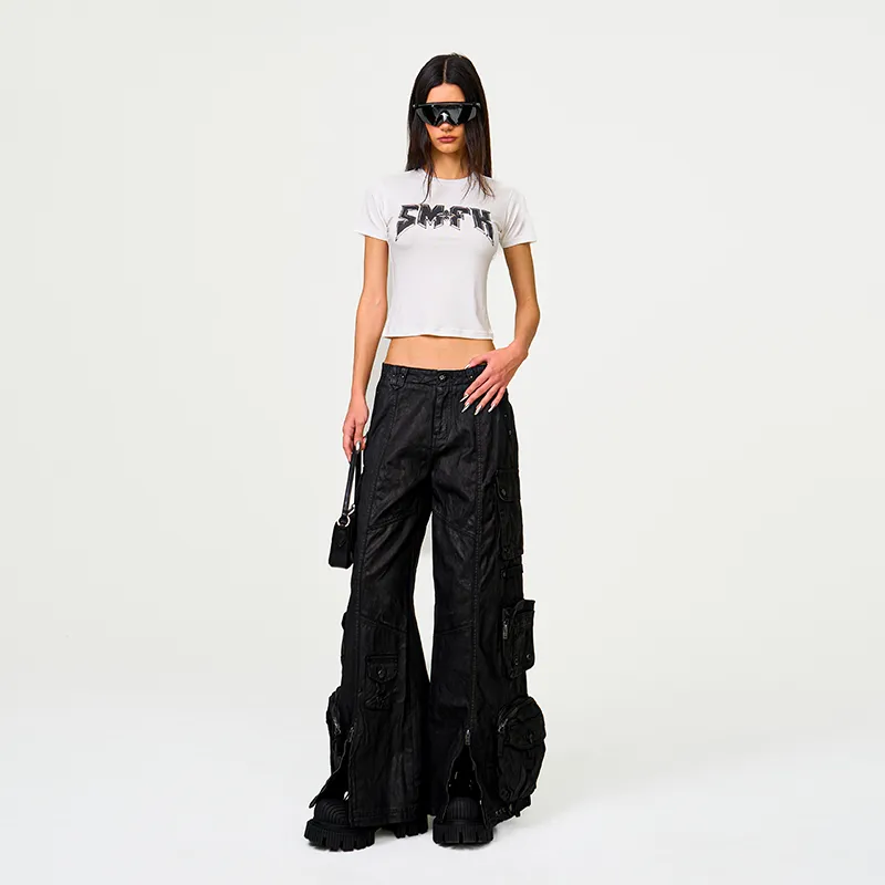 SMFK Cargo Pants Unisex Oil-Based Black-6