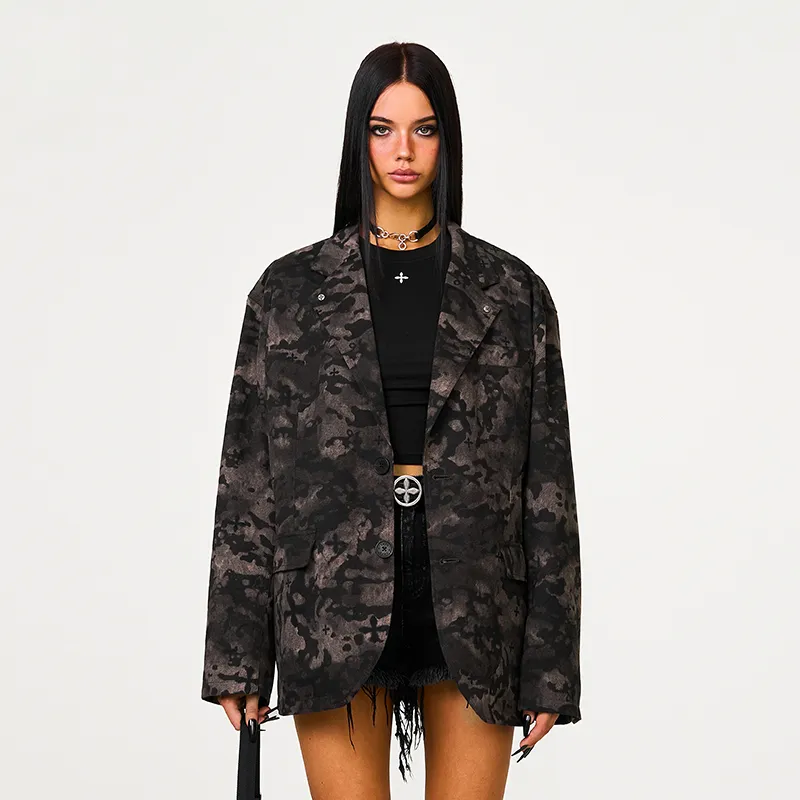 SMFK Business Suit Unisex Black Camouflage Garden-3