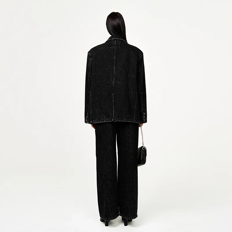 SMFK Business Suit Unisex Black Denim-5